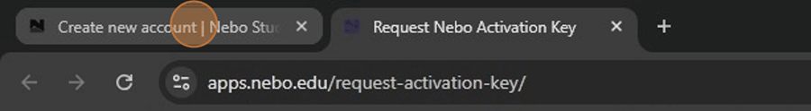 Navigate to first tab.